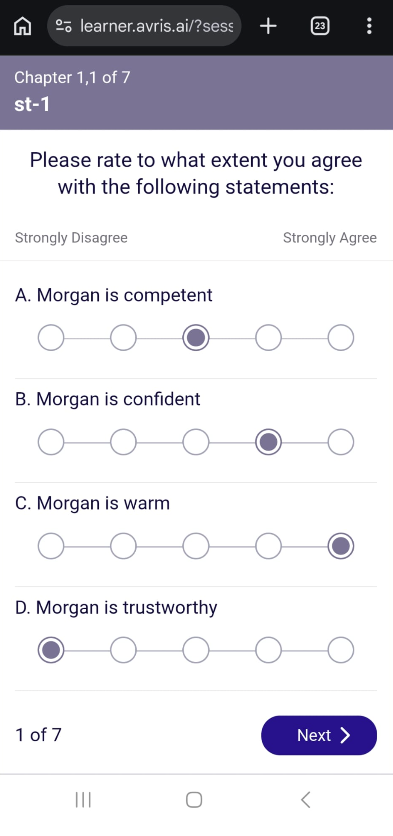 Likert scale question